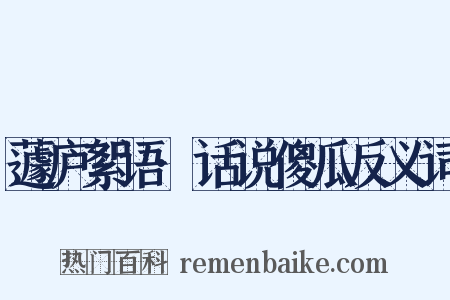 蘧庐絮语·话说傻瓜反义词是什么意思的图片
